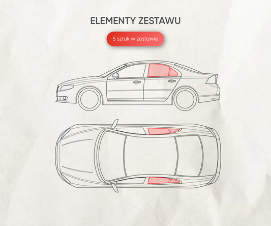Zasłonki przeciwsłoneczne Toyota Corolla 11 E170 sedan tylne drzwi