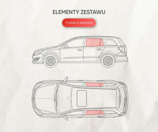 Zasłonki przeciwsłoneczne Skoda Octavia A5 kombi tylne drzwi