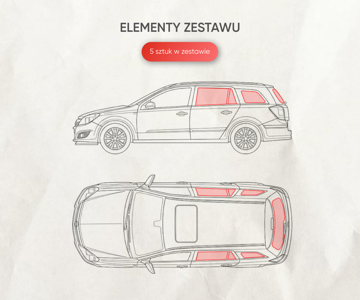 Zasłonki przeciwsłoneczne Opel Zafira B